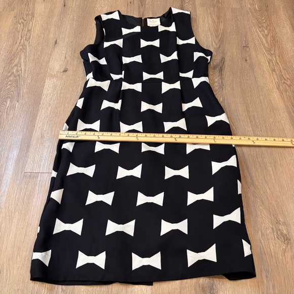 Kate Spade Women’s Cora Bow AOP Midi Shift Dress Viscose Black White Size 12 - Picture 12 of 12